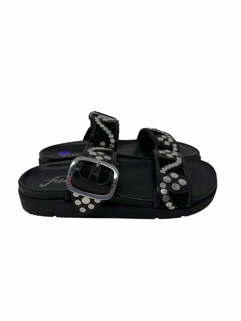 Shoe Size 8 FREE PEOPLE Black Leather Sandals