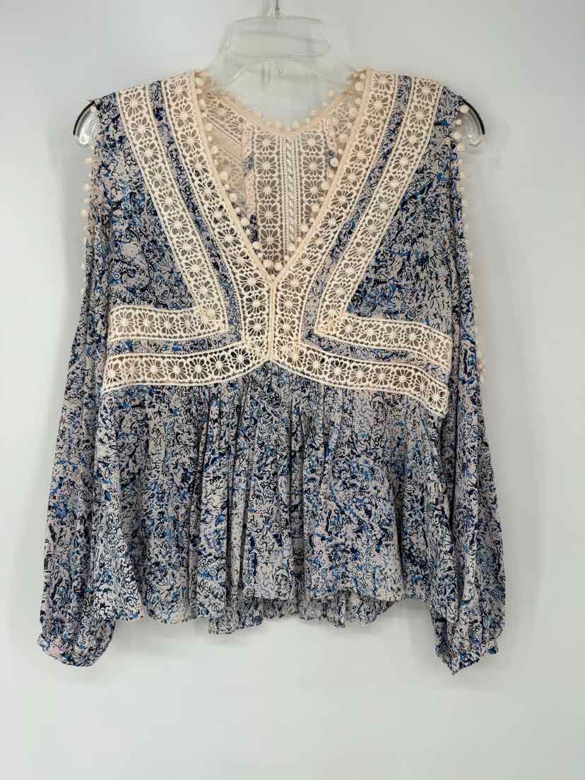 Size 2 REBECCA TAYLOR Multi-Color Shirt