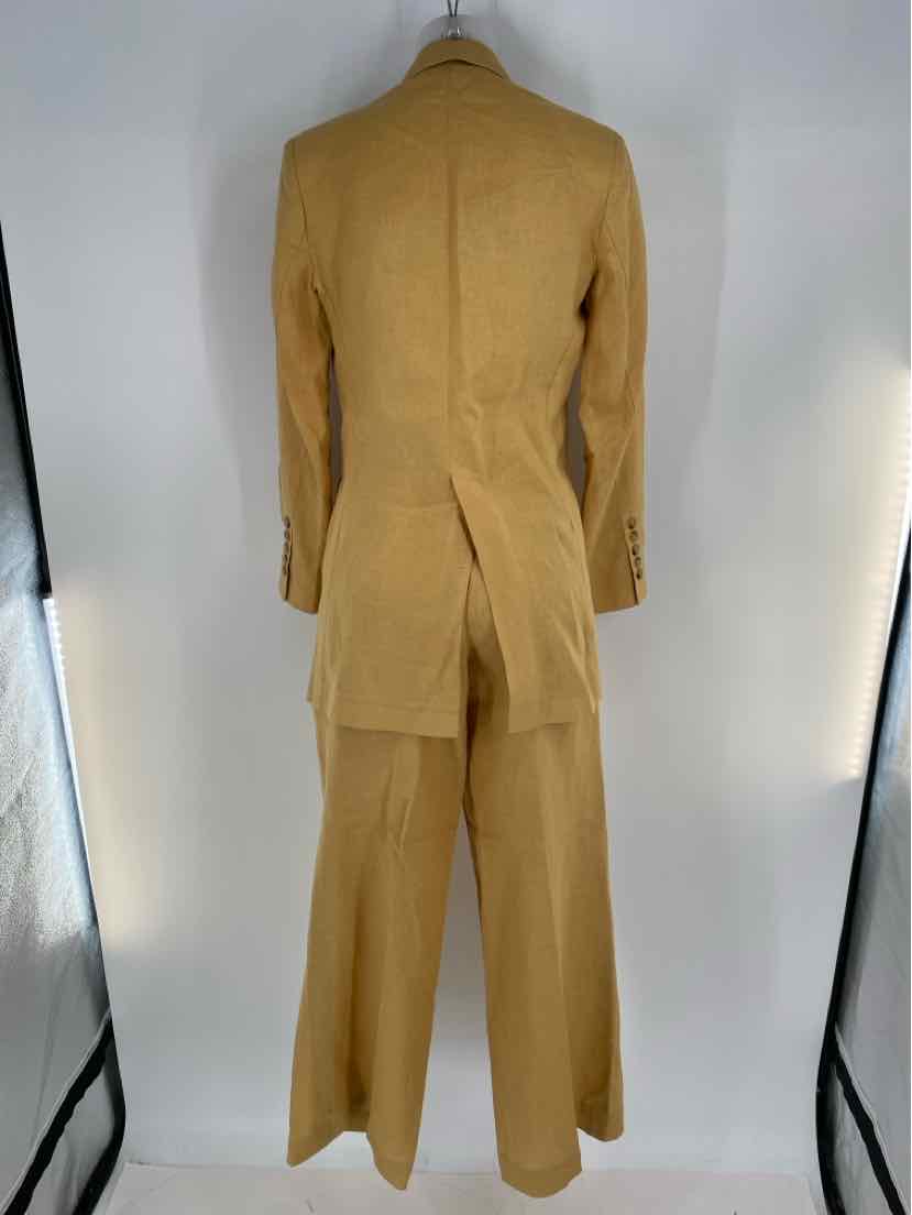 Size S Yellow Linen 2 PC Dress