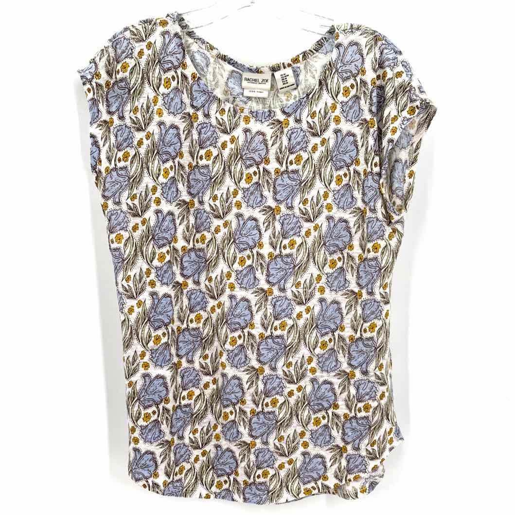 Size M RACHEL ZOE Multi-Color Linen Shirt