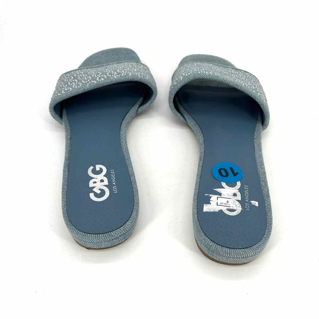 Shoe Size 10 Blue Denim Sandals