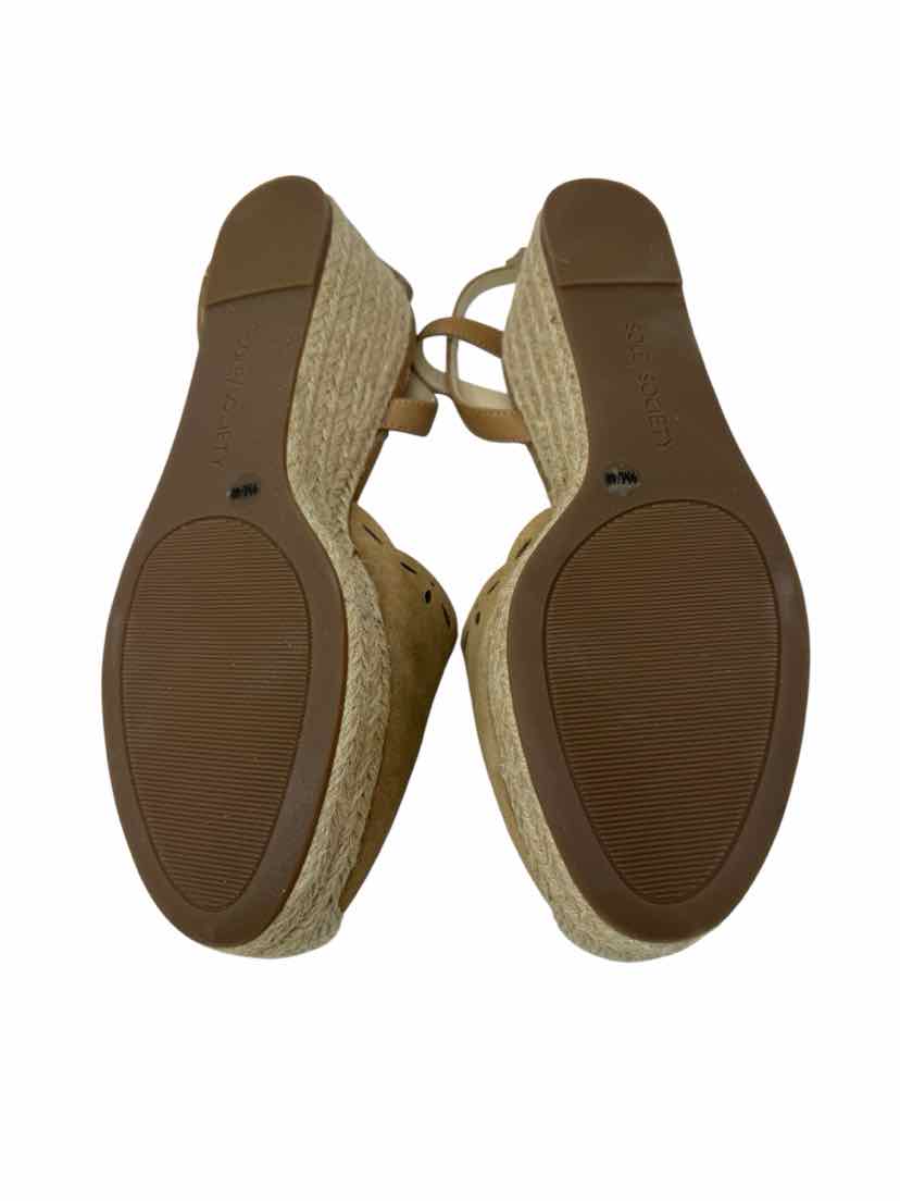 Shoe Size 9 SOLE SOCIETY Tan Suede Sandals