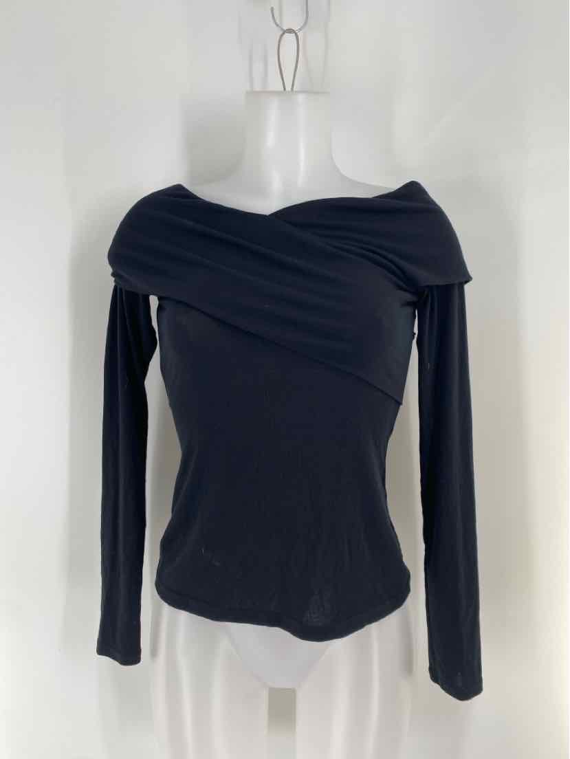 Size Petite THEORY Black Cotton Shirt