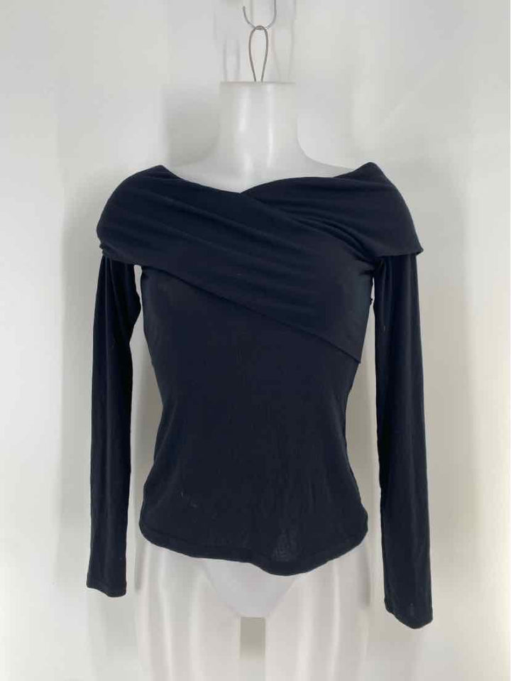 Size Petite THEORY Black Cotton Shirt