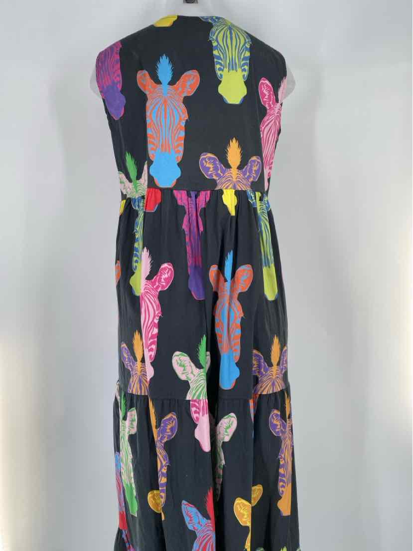 Size M SHERIDAN FRENCH Black Print Dress