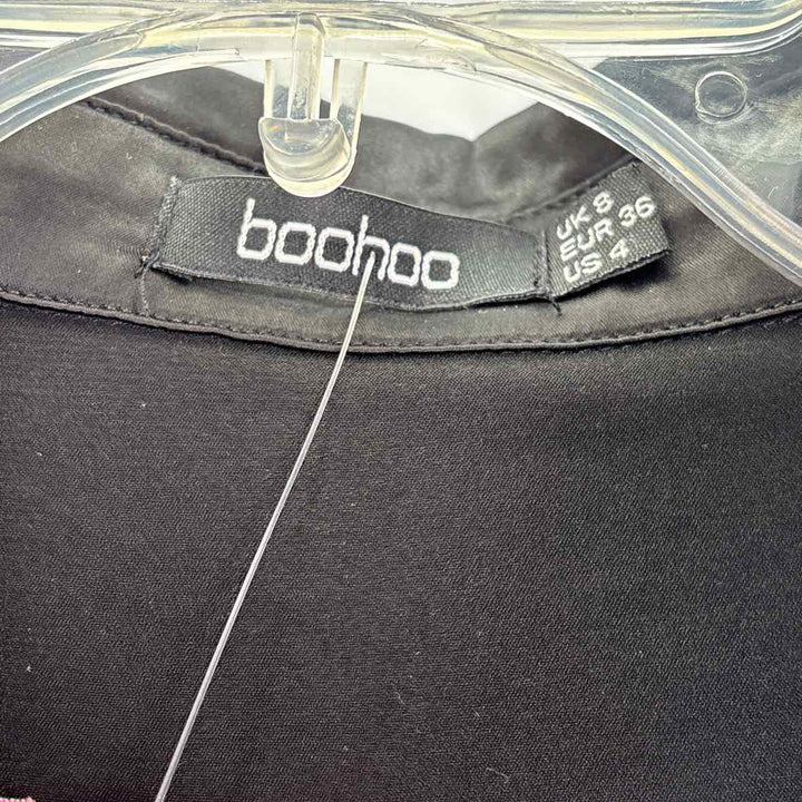 Size 4 BOOHOO Black Shirt
