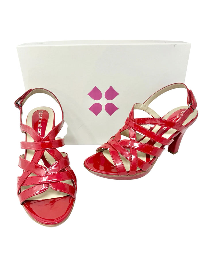 Shoe Size 7 Naturalizer Red PATENT Sandals