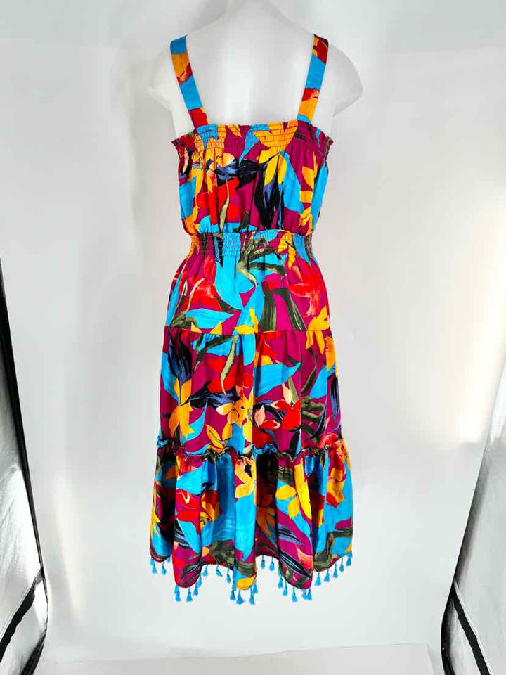 Size 6 TAHARI Blue Print Dress