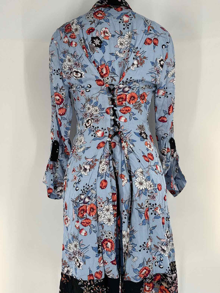 Size 10 MAEVE Blue Print Dress