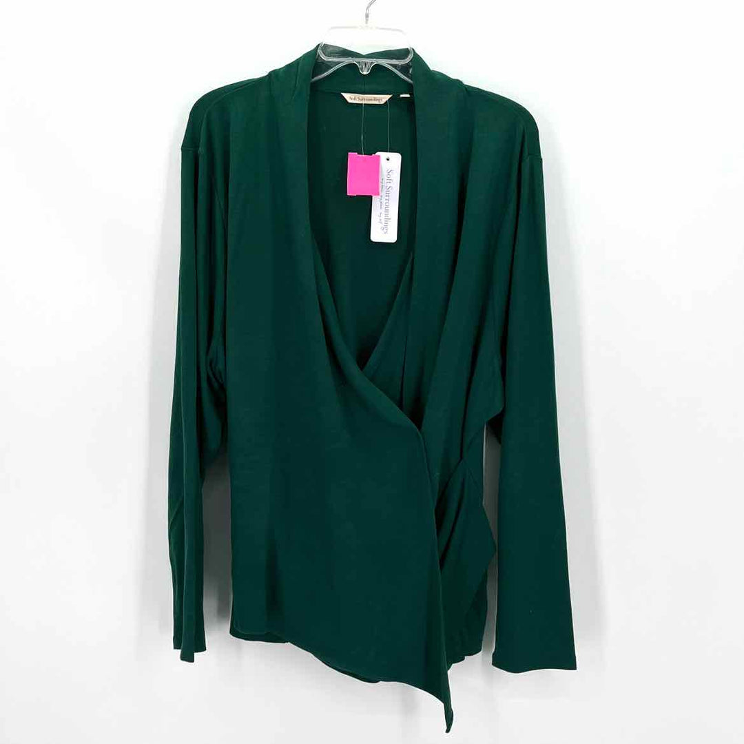 Size 2X SOFT SURROUNDINGS Green Cotton Shirt