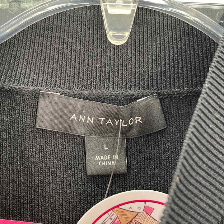 Size L Ann Taylor Black Knit Shirt