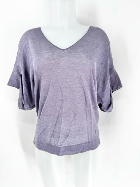 Size S THEORY Purple Knit Shirt