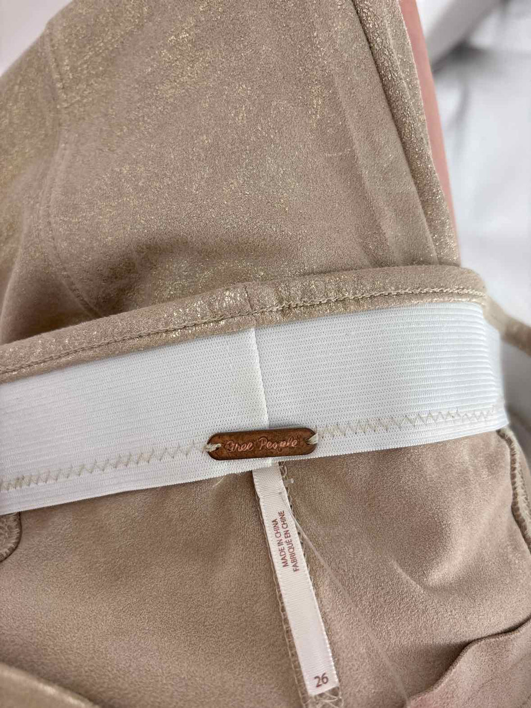 Size 26 FREE PEOPLE Gold Pants