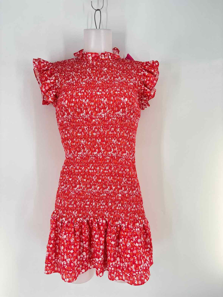 Size S FRENCH CONNECTION Red Print Dress