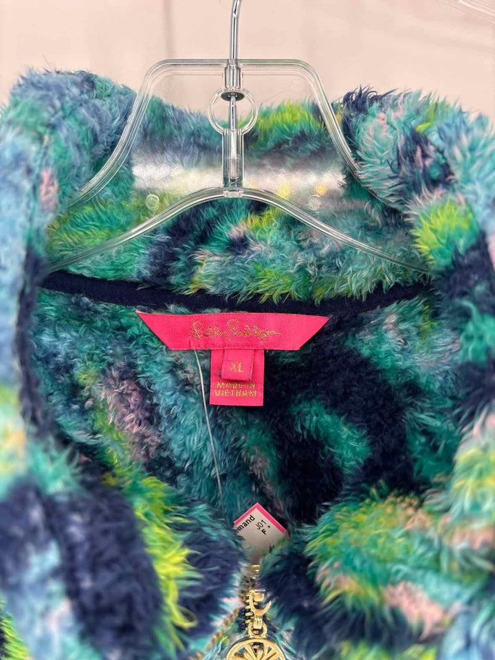 Size XL Lilly Pulitzer Blue Fleece Jacket