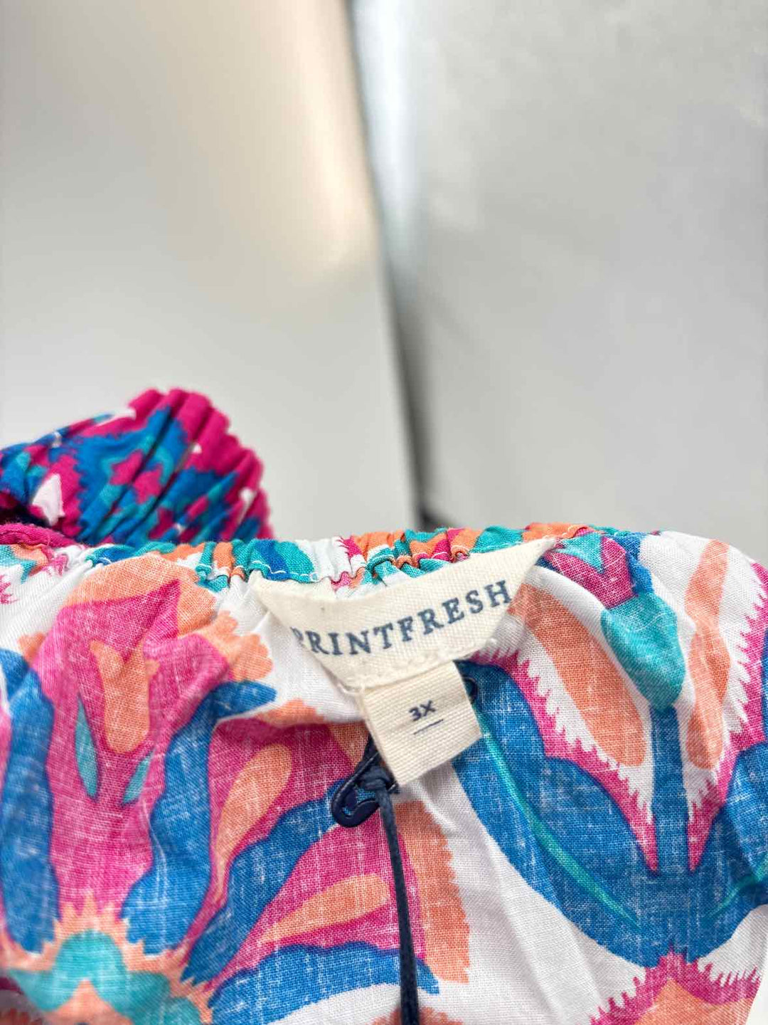 Size 3X Blue Print Shirt
