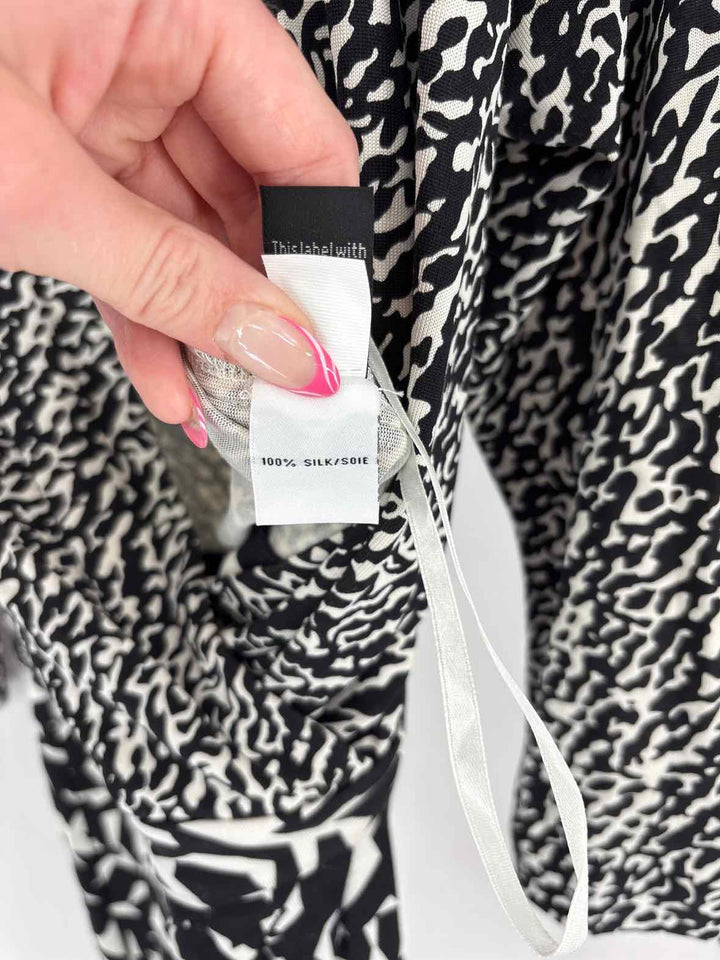 Size 8 DIANE VON FURSTENBERG Black/White Dress