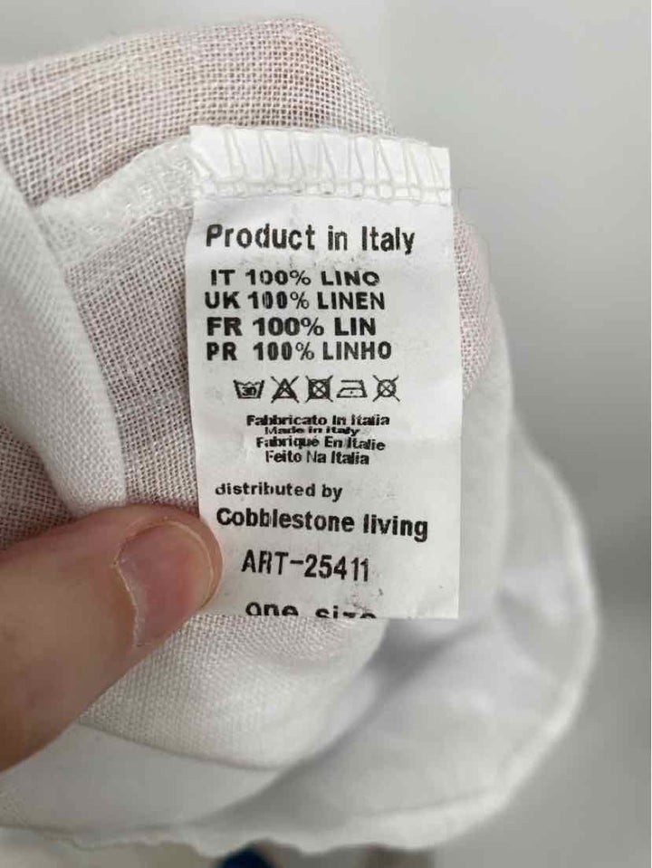 Size M COBBLESTONE White Linen Shirt