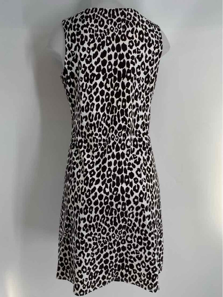 Size M White Print Dress