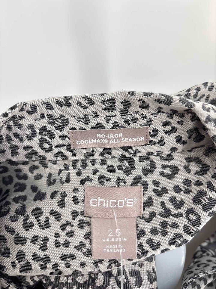 Size 14 Chico's gray print Shirt