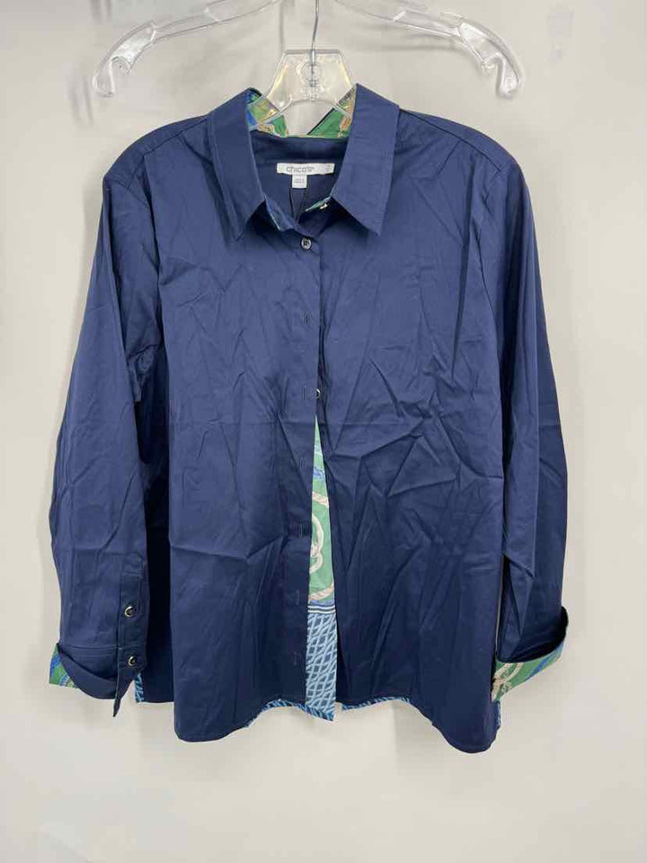 Size 10 Chico's Navy Shirt