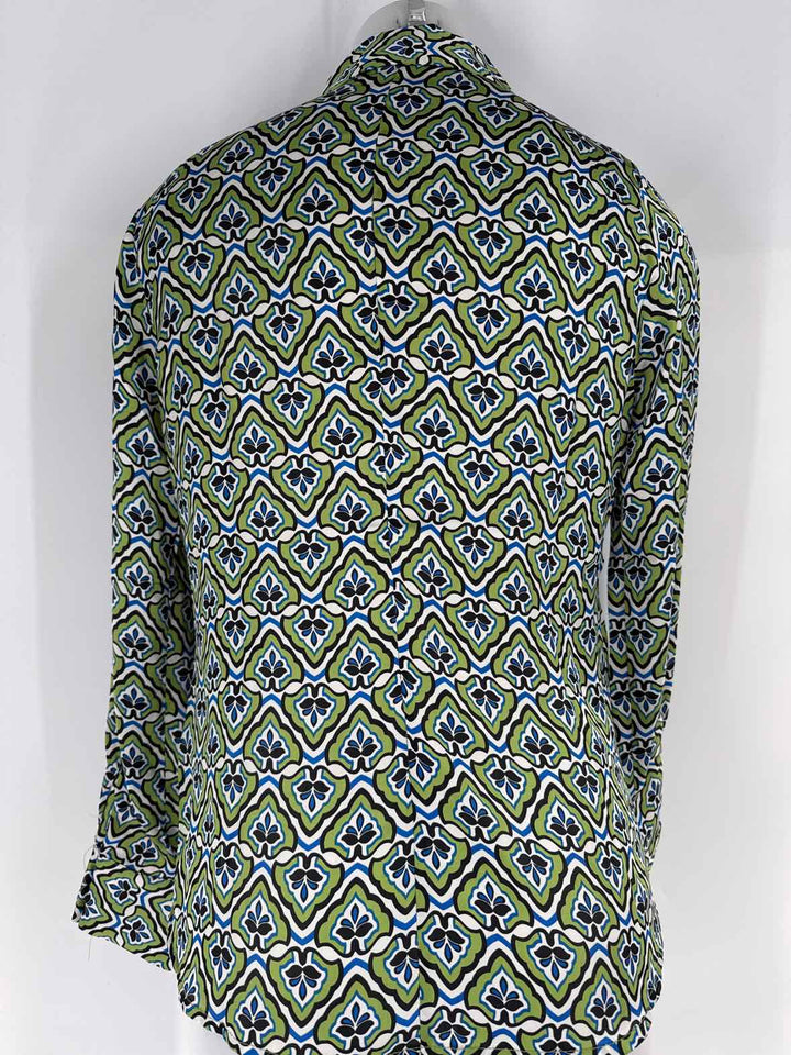 Size S INDUSTRY Green Print Shirt