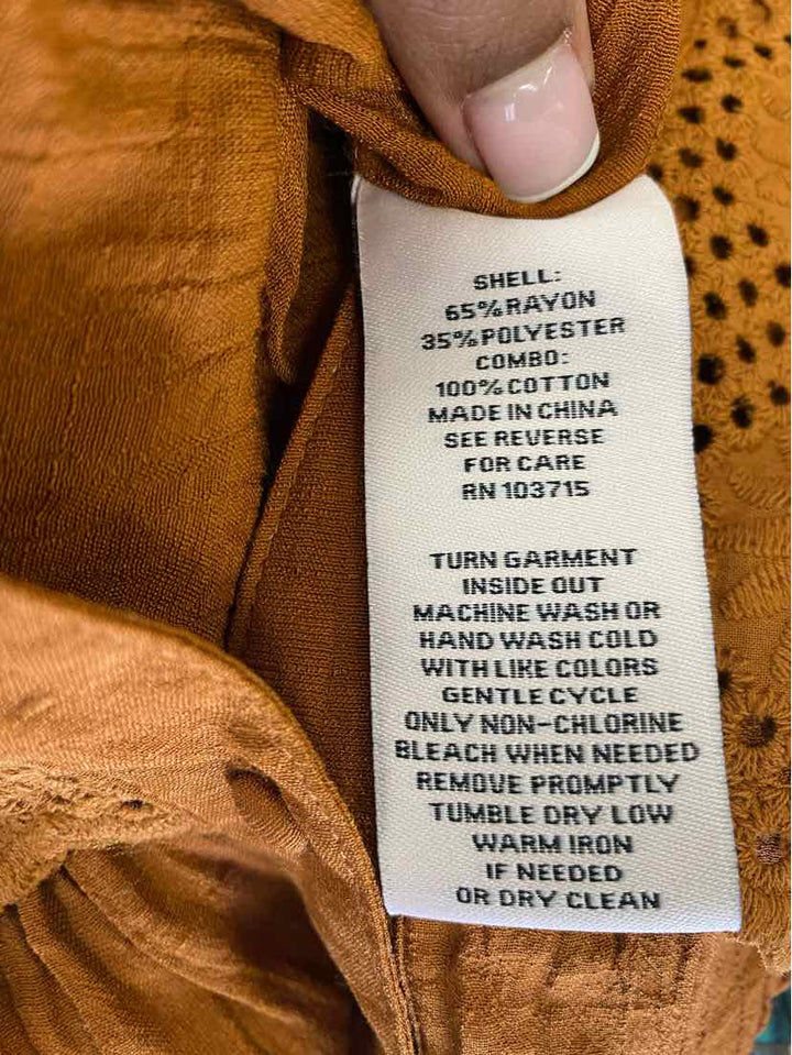 Size L NANETTE LEPORE Brown Shirt