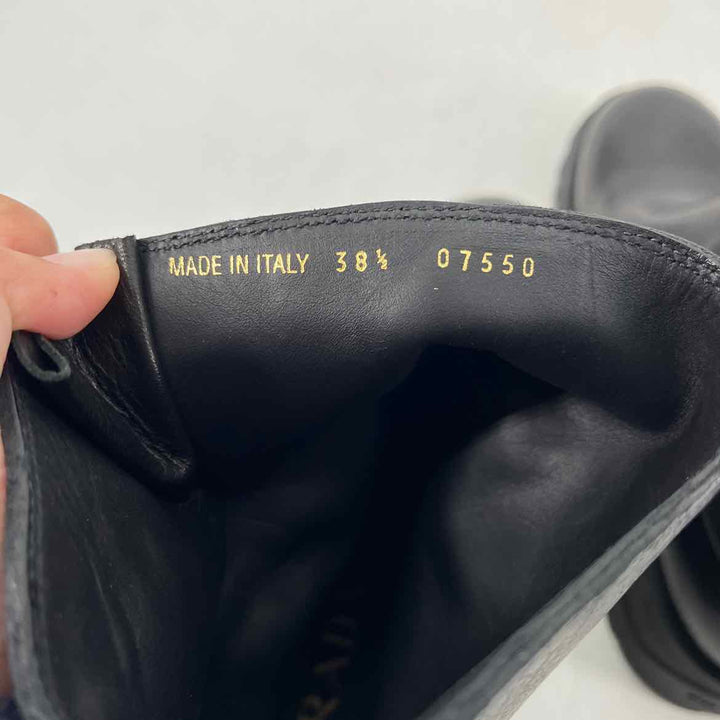 Shoe Size 38.5 PRADA Black Leather Luxury - Boots