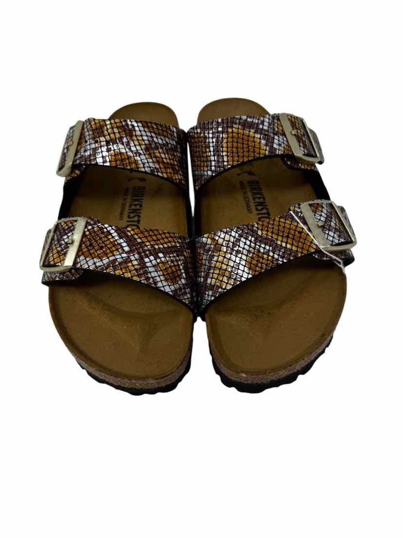 Shoe Size 41 Birkenstock Gold Leather Sandals