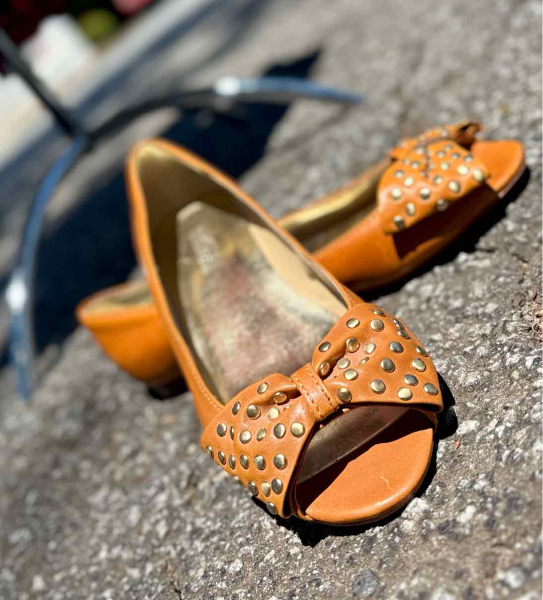 Shoe Size 7.5 Michael Kors Camel Leather Flats