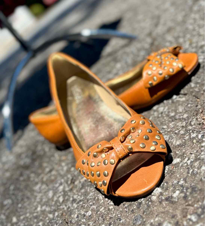 Shoe Size 7.5 Michael Kors Camel Leather Flats