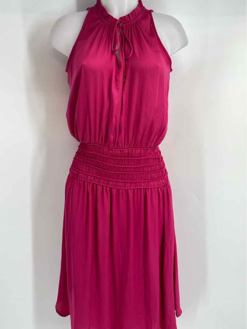 Size XS White House Black Market Fuschia Sateen Dress