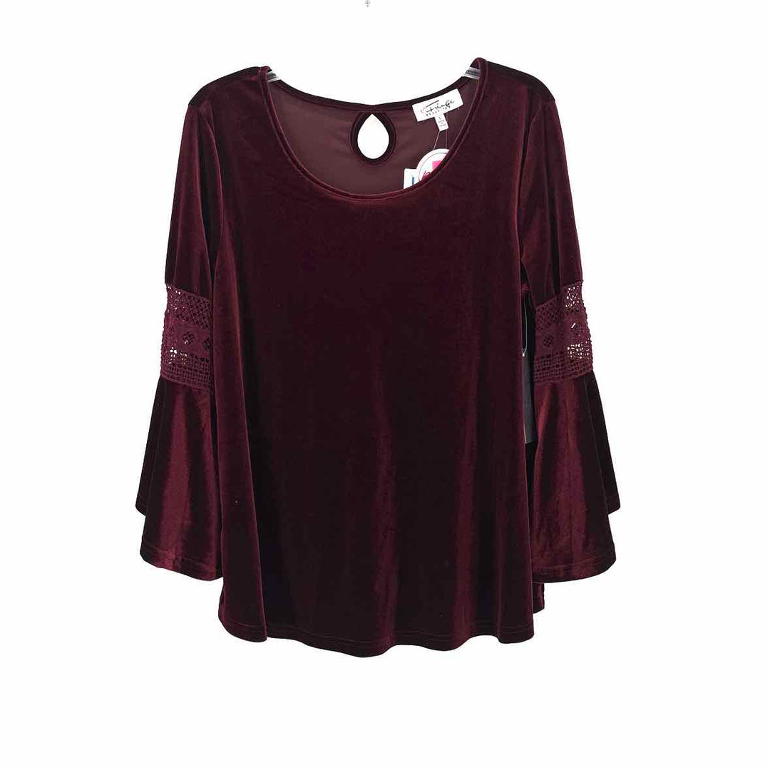 Size L Burgundy Velour Shirt