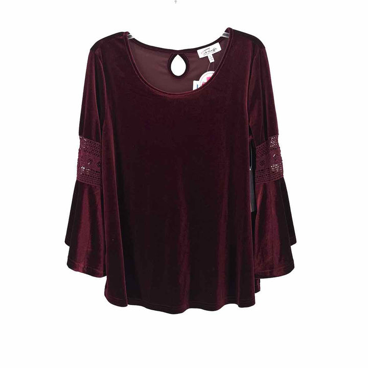 Size L Burgundy Velour Shirt