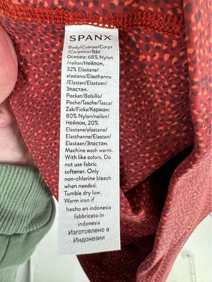 Size L SPANX Red Print Pants