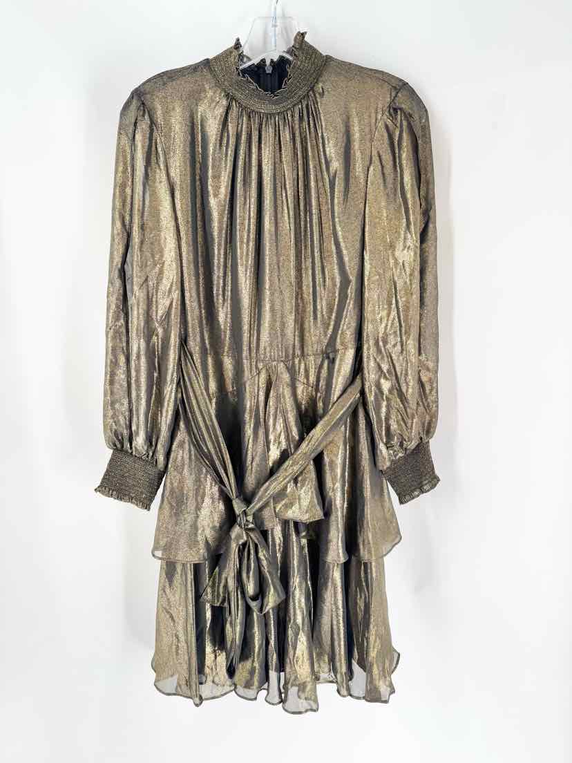 Size 6 ALEX MARIE Gold Dress