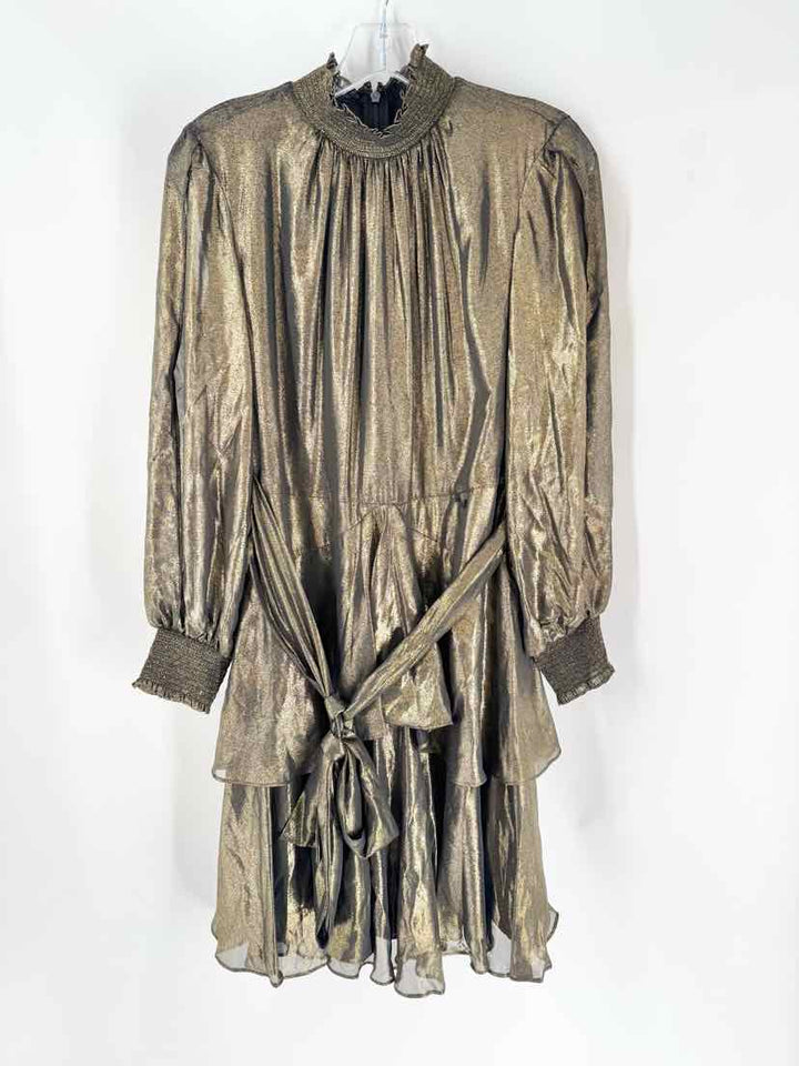 Size 6 ALEX MARIE Gold Dress