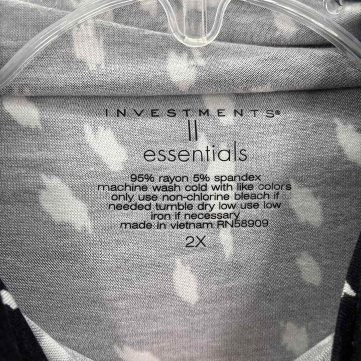 Size 2X Investments Black Shirt