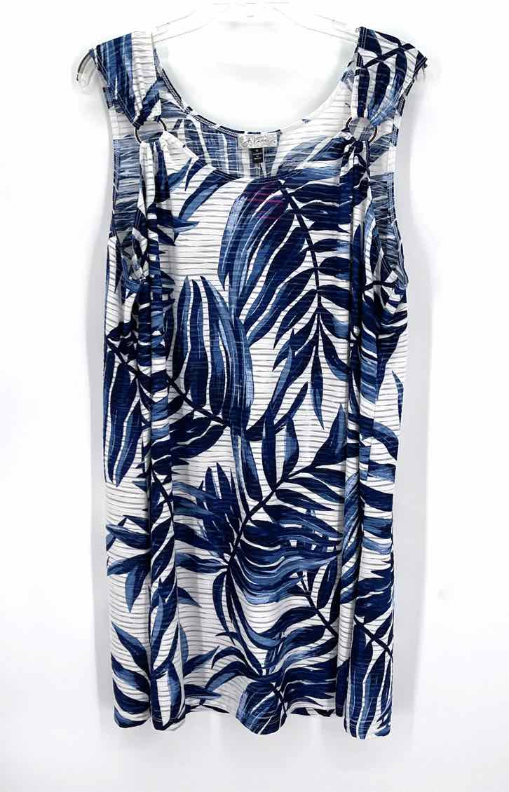 Size 1X Blue Print Coverup