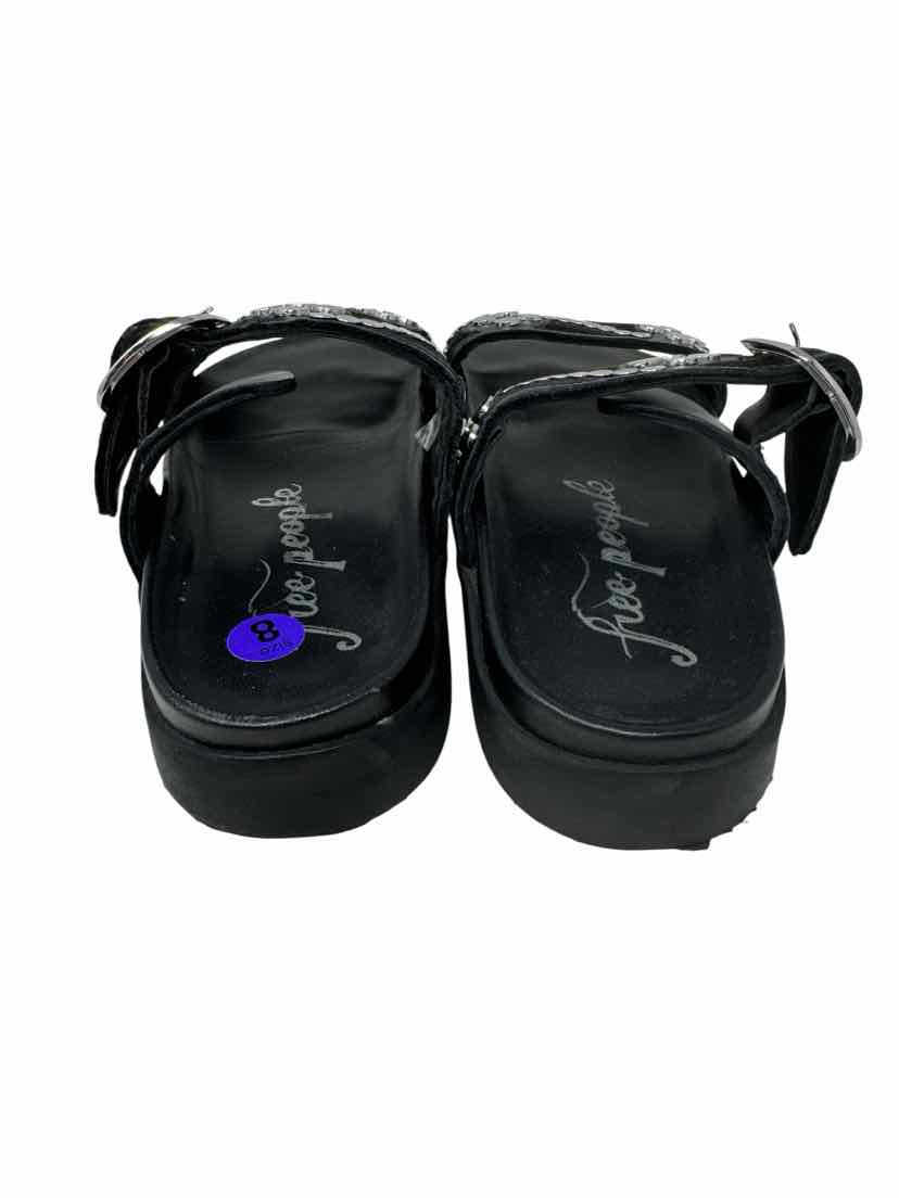 Shoe Size 8 FREE PEOPLE Black Leather Sandals