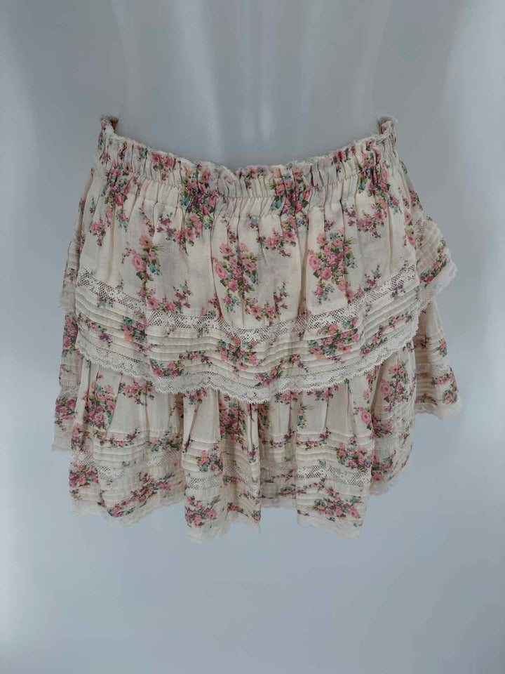 Size M LOVE SHACK FANCY Ivory Skirt