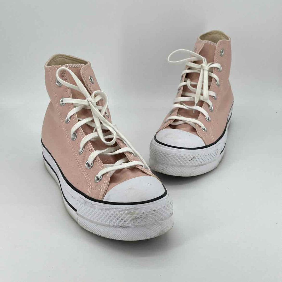 Shoe Size 10 Converse Pale Pink Canvas Sneakers