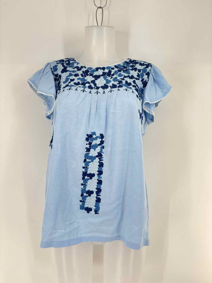 Size M J MARIE Blue Shirt