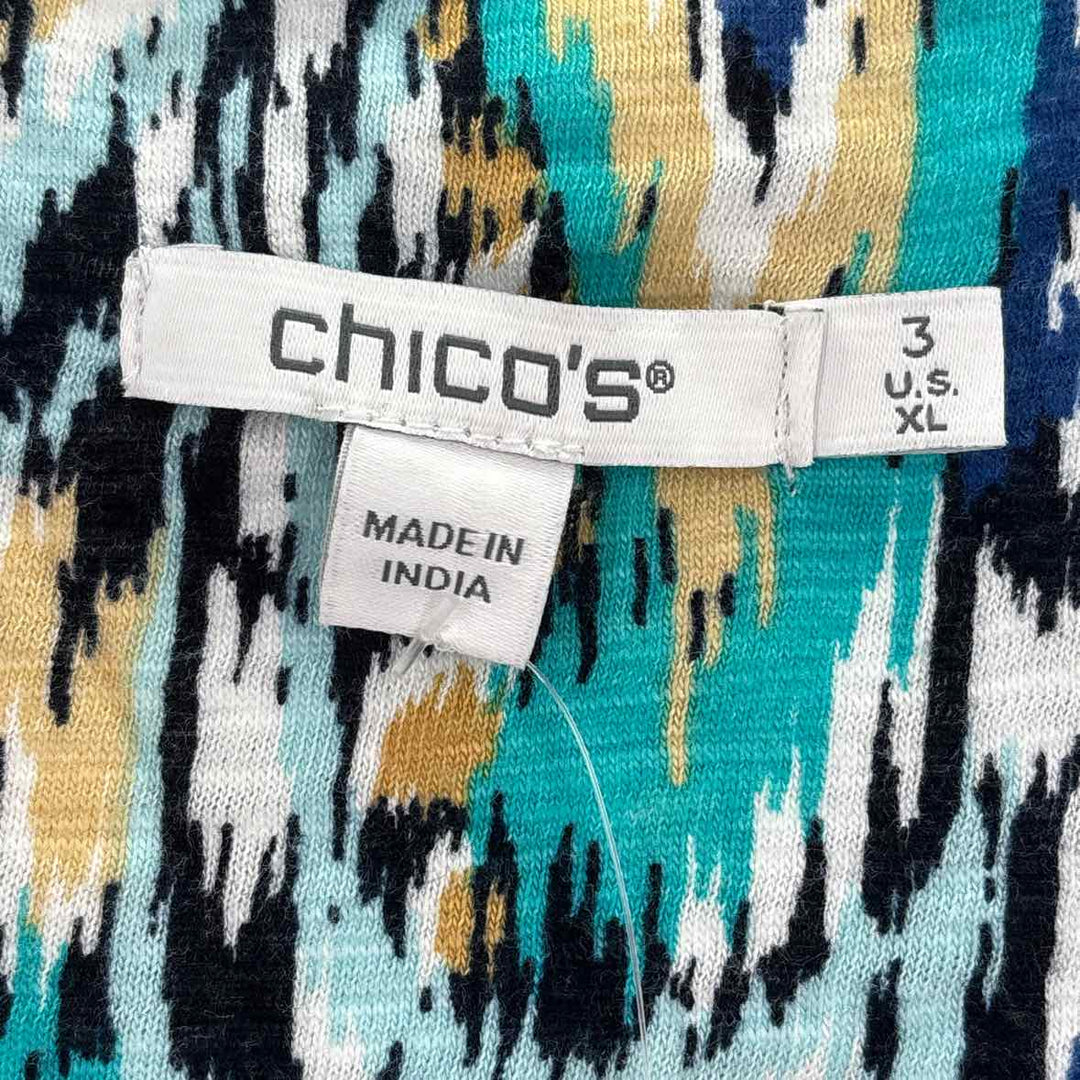Size XL Chico's Blue Print Shirt