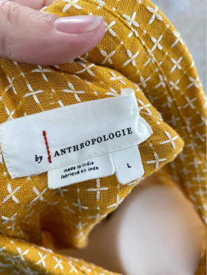 Size L Anthropologie Mustard Shirt