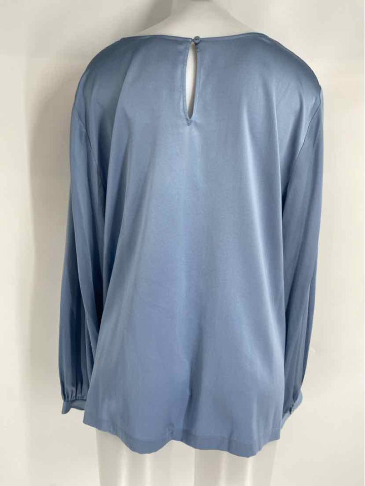 Size 3X Eileen Fisher Blue Silk Shirt