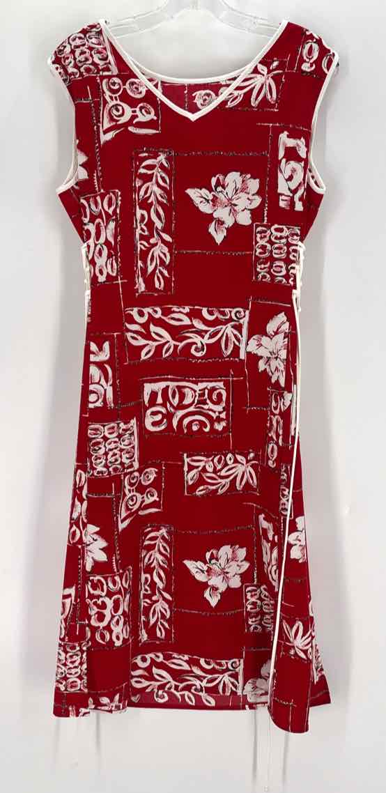 Size M Red Print Dress