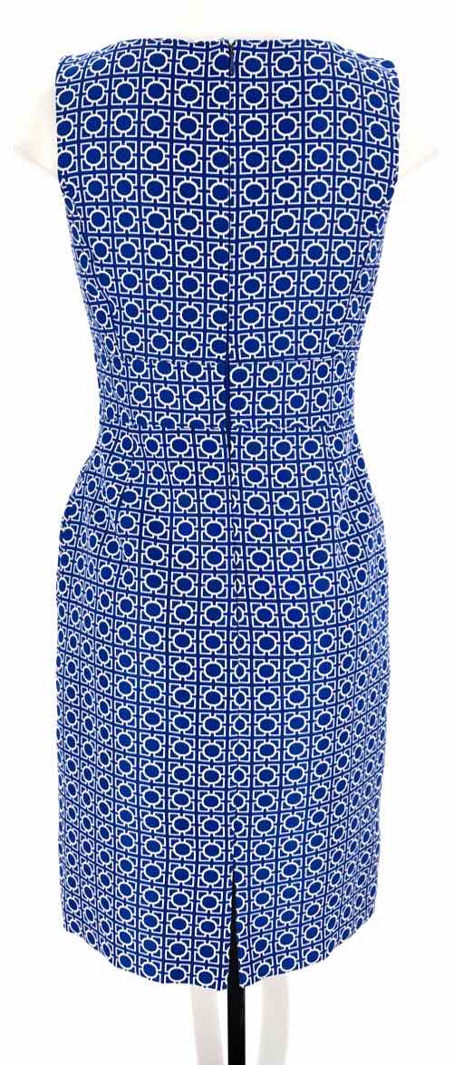 Size 4 TAHARI Blue Print Dress