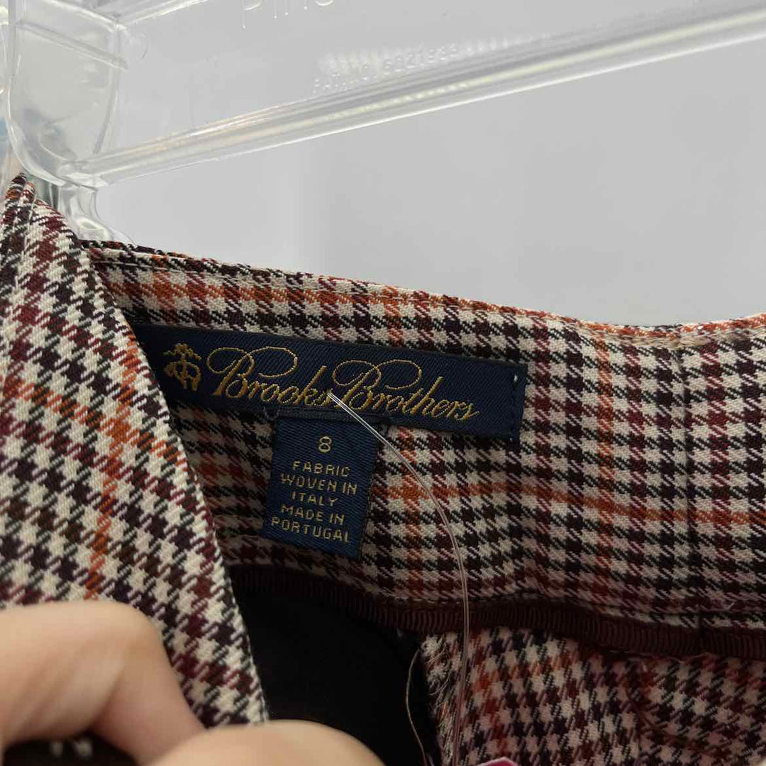 Size 8 Brooks Brothers Brown Print Pants