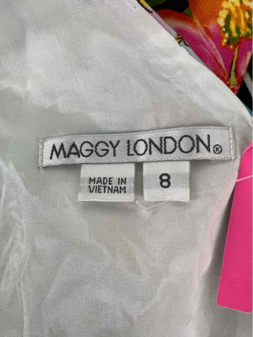 Size 8 MAGGY LONDON Multi-Color Dress